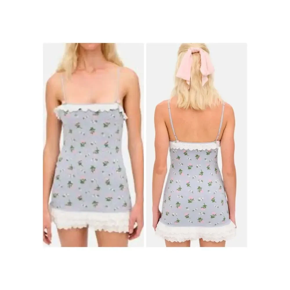 For Love And Lemons | Dresses | Nwt 98 For Love Lemons Small Amalia Knit Mini Dress In Blue